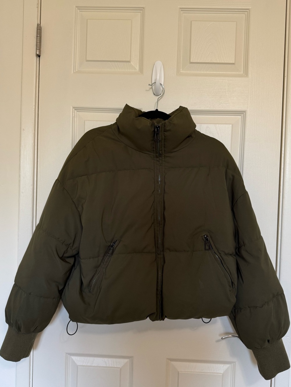 Olive Green Puffer Jacket
